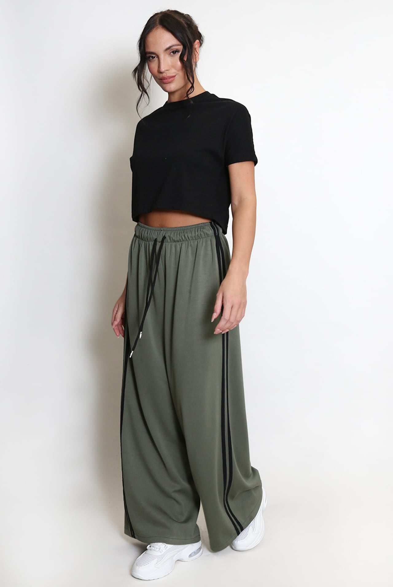 Soft Touch Joggers with Stripe Detail