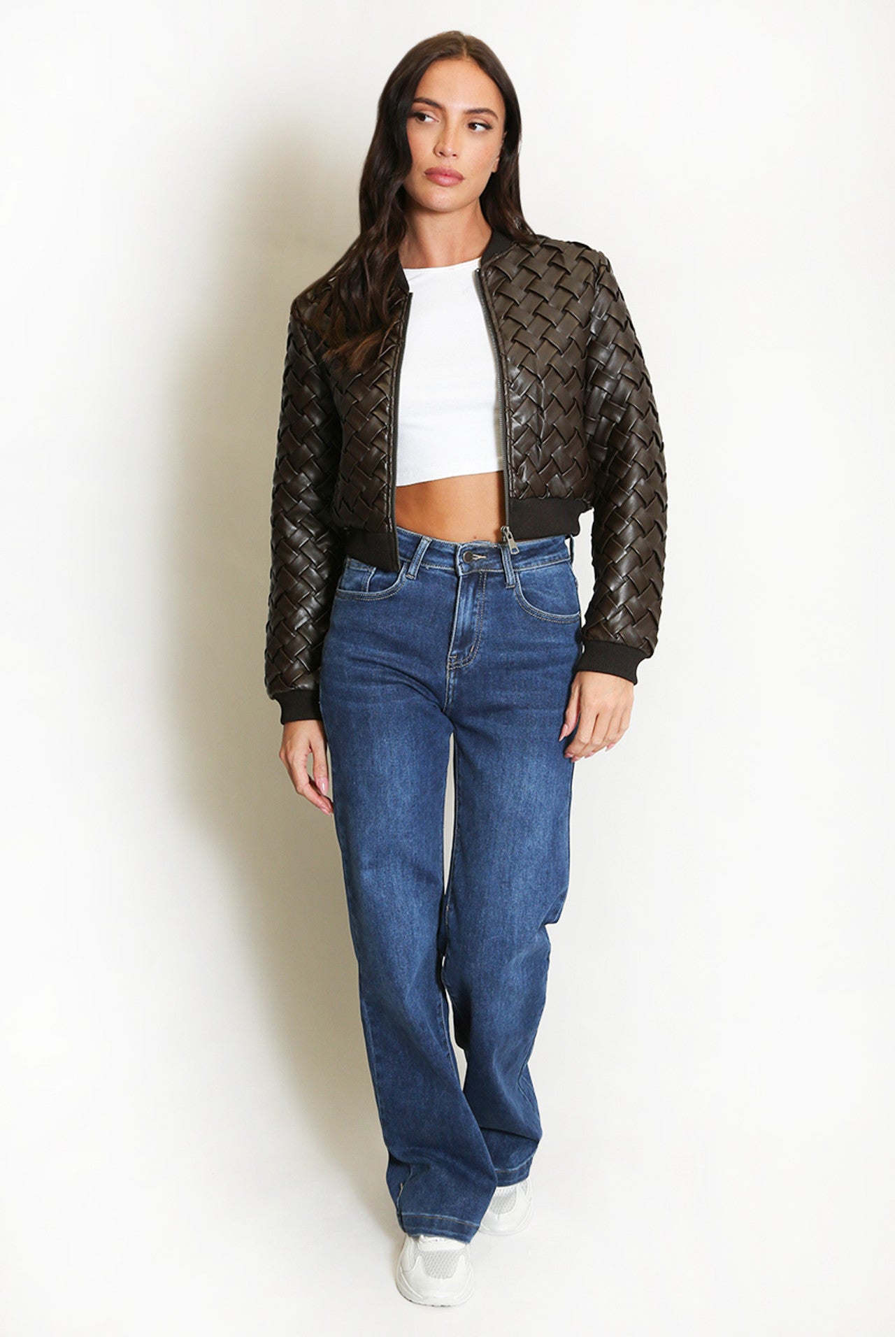 Designer Inspired Woven Bomber Jacket