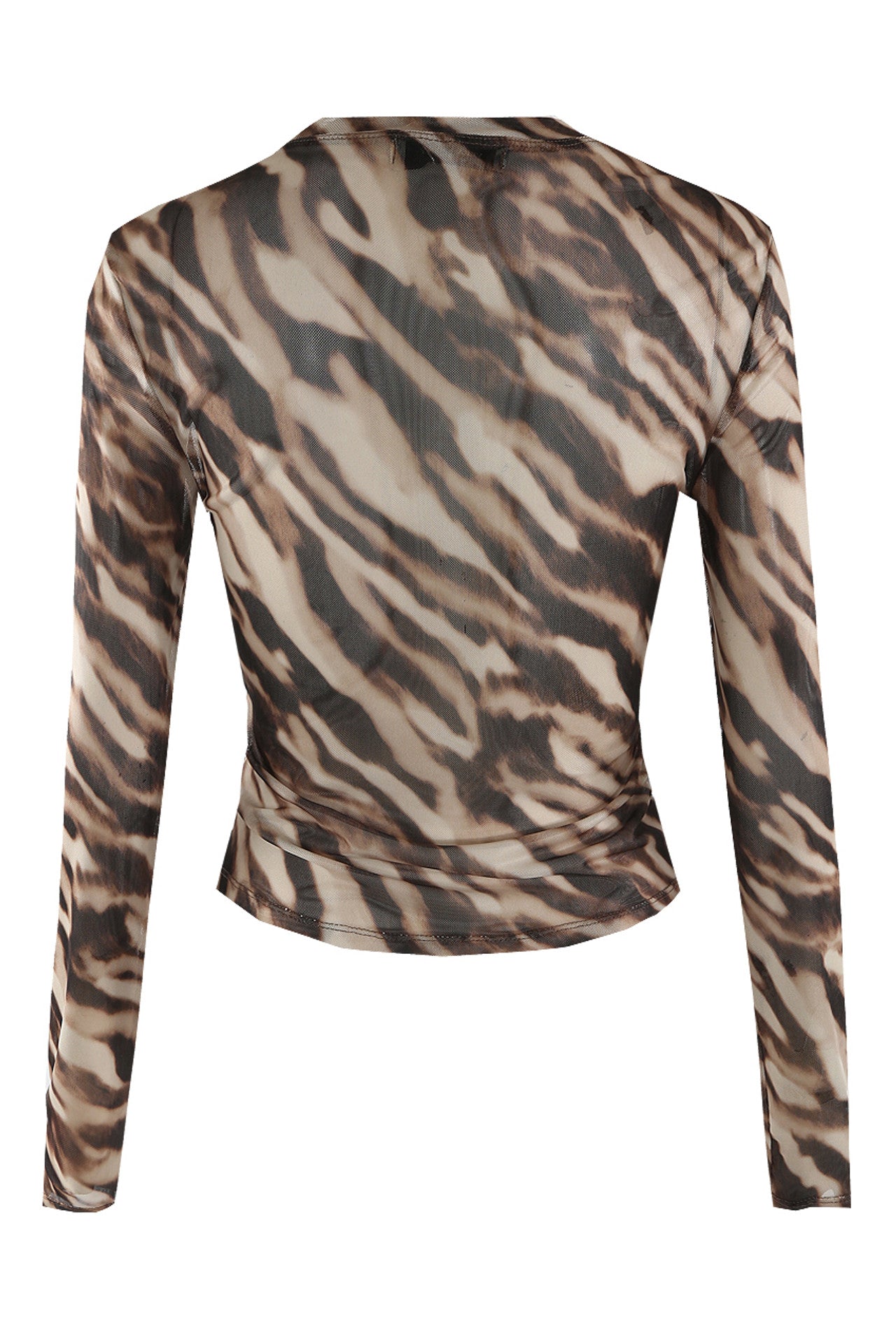 Zebra Contrast Pattern Top