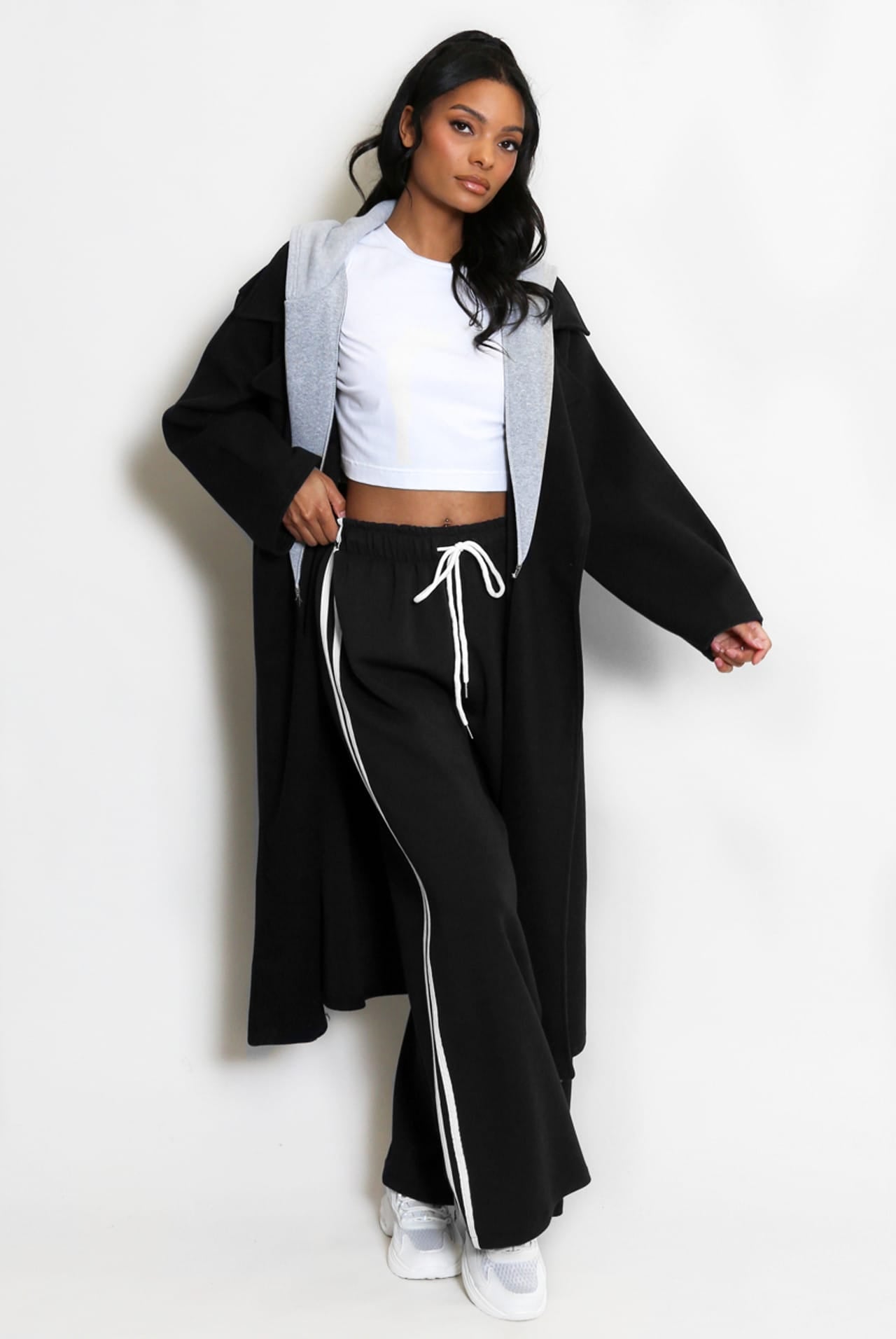 Soft Touch Joggers with Stripe Detail