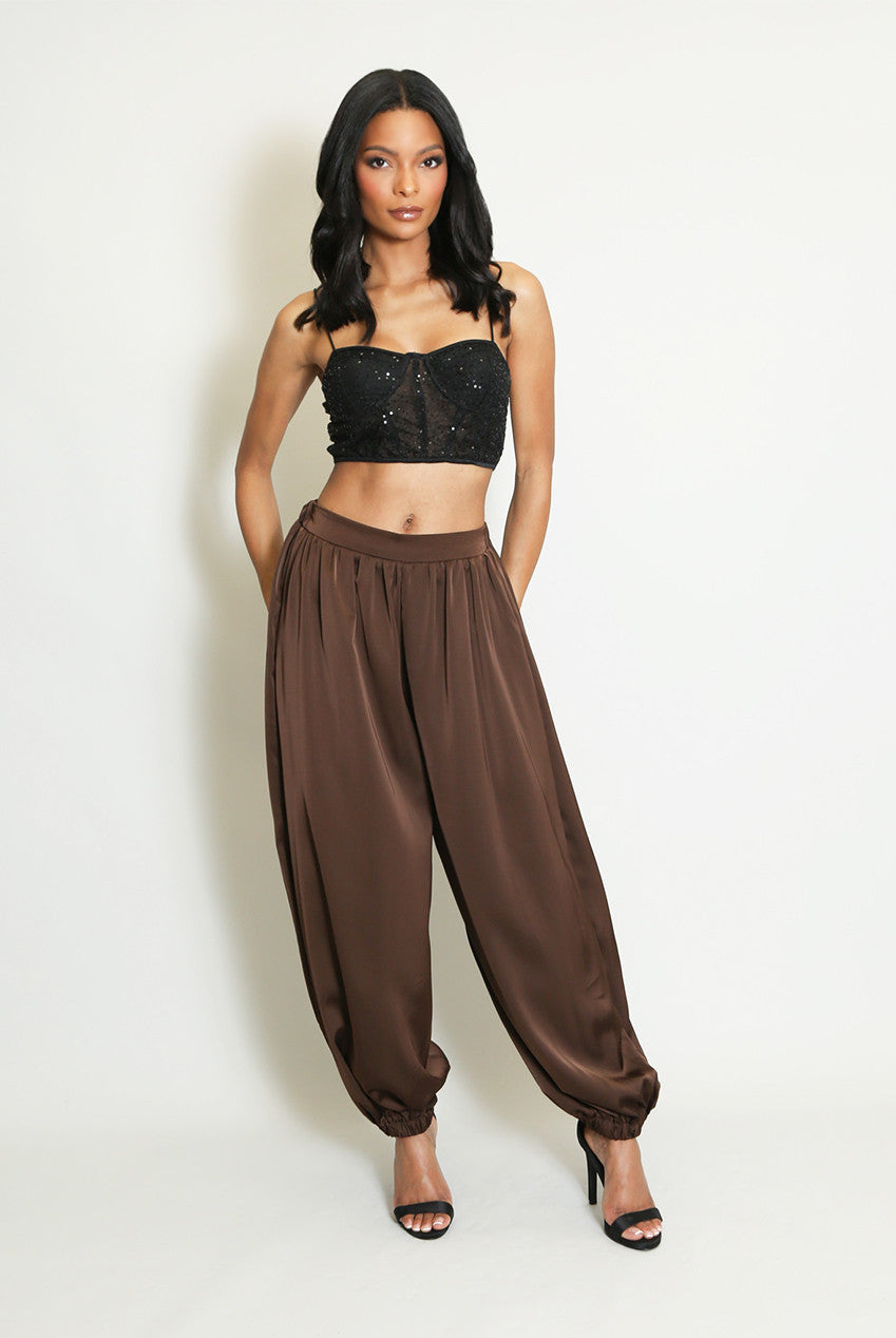 Satin Balloon Trousers