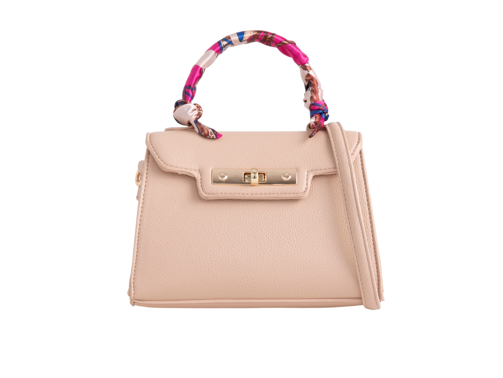 Riveria Handbag with Scarf Detail Handle