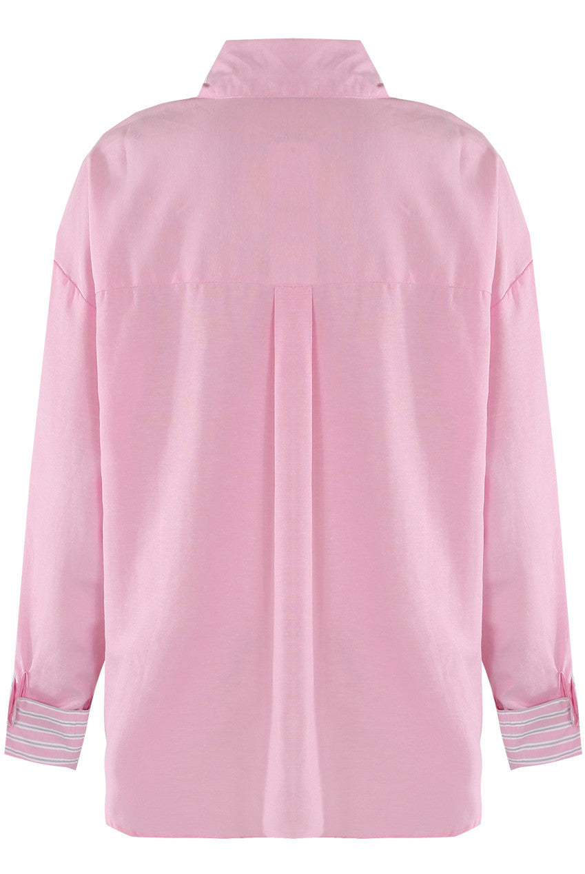 Stripe Contrast Cuff Shirt