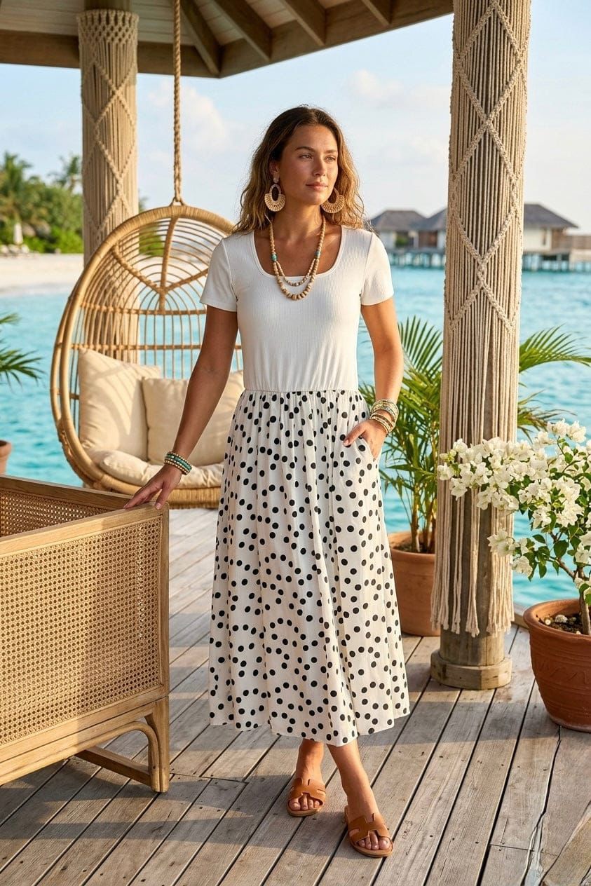 Polkadot Midi Dress