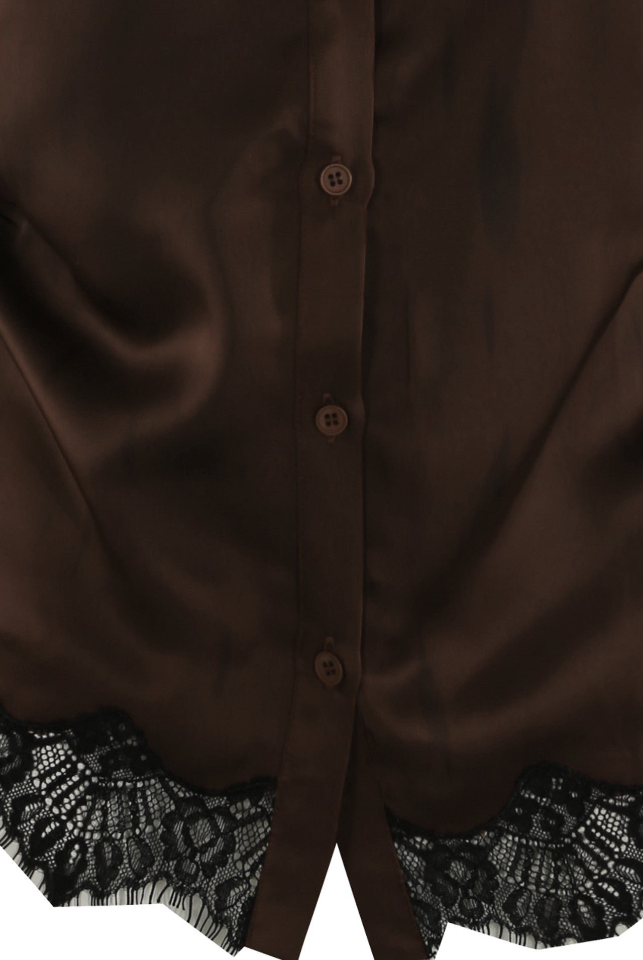 Satin Shirt Lace Detail